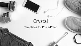  Presentation with gym - Theme featuring blank space for exercise plan background and a white colored foreground