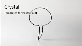  Presentation with information - Slide deck with blank speech bubbles made background and a white colored foreground