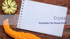  Presentation with barn wood - Amazing PPT theme having barn wood with ornamental gourd backdrop and a sky blue colored foreground