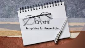  Presentation with abstract art - Slide deck with blank-spiral-art-sketchbook background and a light gray colored foreground