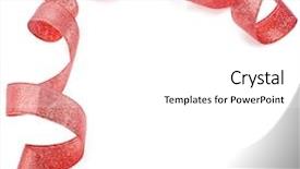  Presentation with barricade tape red and white - Presentation theme consisting of blank spiral border - beautiful glitter red ribbon tape background and a white colored foreground