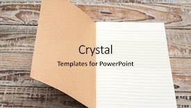  Presentation with paper heart from music book - PPT theme consisting of blank spiral border - recycled paper book on wood background and a lemonade colored foreground