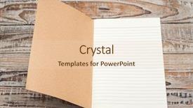  Presentation with paper heart from music book - Amazing presentation design having blank spiral border - recycled paper book on wood backdrop and a lemonade colored foreground