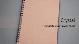  Presentation with notebook paper - Theme enhanced with blank spiral border - recycled paper notebook background and a coral colored foreground