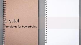  Presentation with notebook paper - Beautiful theme featuring blank spiral border - recycled paper notebook backdrop and a coral colored foreground