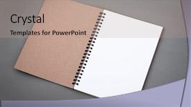  Presentation with notebook paper - PPT theme enhanced with blank spiral border - recycled paper notebook background and a coral colored foreground