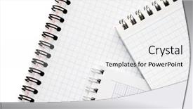  Presentation with bound - Cool new presentation theme with blank spiral bound notepad backdrop and a  colored foreground