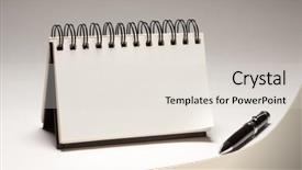  Presentation with spiral binding page - Colorful PPT layouts enhanced with blank spiral note pad backdrop and a lemonade colored foreground