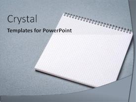 Blank Spiral Notebook With Grid PPT template 47 | CrystalGraphics