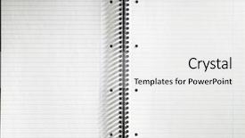  Presentation with notepad - Audience pleasing slide deck consisting of blank-spiral-notepad backdrop and a white colored foreground