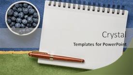  Presentation with white blank notebook silver - Presentation theme having blank-spiral-sketchbook-with-white background and a light gray colored foreground