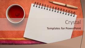  Presentation with fall abstract - PPT theme having blank-spiral-sketchbook background and a lemonade colored foreground