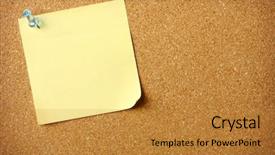  Presentation with corkboard - Presentation theme enhanced with blank sticky note pinned background and a gold colored foreground
