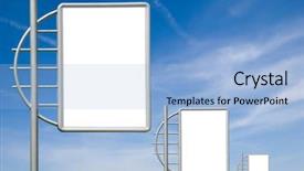  Presentation with road signs - Amazing presentation having blank street direction - road signs on sky background backdrop and a light blue colored foreground