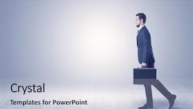  Presentation with success successful courageous successful - Amazing PPT layouts having blank street direction - successful businessman walking in front backdrop and a  colored foreground