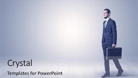  Presentation with walking patients - Audience pleasing PPT theme consisting of blank street direction - successful businessman walking in front backdrop and a lemonade colored foreground