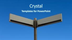  Presentation with blank signs - Cool new slide deck with blank streets signs backdrop and a ocean colored foreground