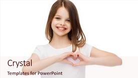  Presentation with girl design - Beautiful PPT theme featuring blank t-shirts showing heart backdrop and a lemonade colored foreground