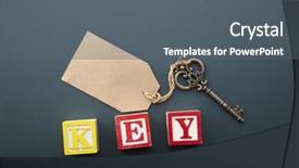  Presentation with lock out tag out key - Slides enhanced with blank tag on the blackboard background and a  colored foreground