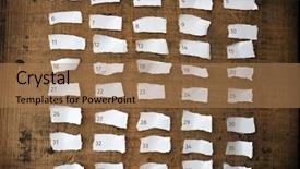  Presentation with torn paper - Slide deck with blank to do list roster background and a coral colored foreground