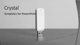  Presentation with flash - Audience pleasing slide set consisting of blank usb flash drive backdrop and a light gray colored foreground