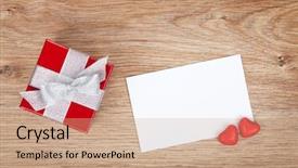  Presentation with greeting card - PPT layouts with blank valentines greeting card background and a coral colored foreground