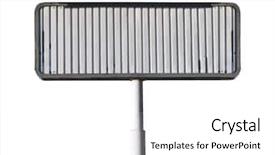  Presentation with highway - Beautiful presentation featuring blank vintage highway sign isolated backdrop and a white colored foreground