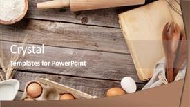  Presentation with vintage cooking - Slide set enhanced with blank vintage recipe cooking book background and a coral colored foreground