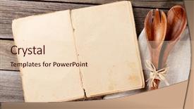  Presentation with vintage cooking - Slide deck consisting of blank vintage recipe cooking book background and a lemonade colored foreground