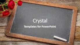  Presentation with rustic blackboard - Slide set consisting of blank vintage slate blackboard background and a  colored foreground