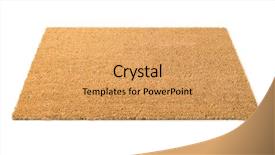  Presentation with welcome - PPT theme featuring blank welcome mat isolated background and a yellow colored foreground