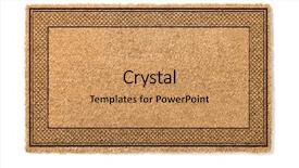  Presentation with welcome - Amazing theme having blank welcome mat isolated backdrop and a coral colored foreground