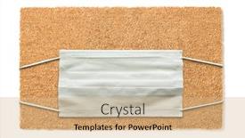  Presentation with medical face mask - Audience pleasing theme consisting of blank-welcome-mat-with-medical backdrop and a coral colored foreground