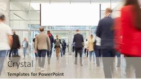  Presentation with fair trade - Beautiful PPT theme featuring blank-white-advertising-poster backdrop and a light gray colored foreground