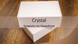  Presentation with white blank notebook silver - Amazing PPT theme having blank white box mock up backdrop and a coral colored foreground