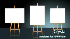  Presentation with canvas - PPT layouts featuring blank white canvas on easel background and a tawny brown colored foreground