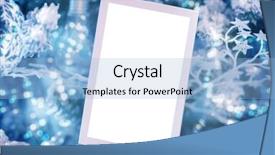  Presentation with party invitation - Beautiful slide set featuring blank white christmas card on blue festive background invitation for new year party beautiful winter time decoration backdrop and a light blue colored foreground