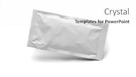  Presentation with floating - Slides having blank-white-condiment-packet-floating background and a white colored foreground