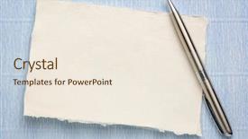  Presentation with khadi paper - Cool new PPT theme with blank white khadi rag paper backdrop and a sky blue colored foreground