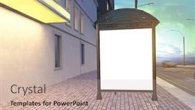  Presentation with stop light - PPT theme enhanced with blank-white-mock-up background and a soft green colored foreground