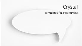  Presentation with bubbles feedback survey words speech - Presentation design with blank white paper speech bubbles background and a white colored foreground