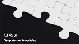  Presentation with puzzle - Cool new slides with blank white puzzle with missing backdrop and a black colored foreground