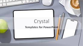  Presentation with blank - Slide deck with blank-white-screen-smartphone and a  colored foreground