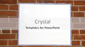  Presentation with white brick wall - Presentation design with blank white sign board against a brick wall ready for your text background and a white colored foreground