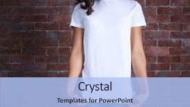  Presentation with white brick wall - Cool new presentation theme with blank white t-shirt backdrop and a light blue colored foreground