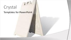  Presentation with tent - Presentation consisting of blank-white-tent-sign background and a  colored foreground