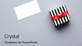  Presentation with white torn paper on gray - Presentation theme consisting of blank white visit gift card background and a light gray colored foreground