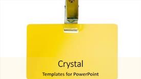  Presentation with blank - Cool new presentation theme with blank yellow badge with clip backdrop and a yellow colored foreground