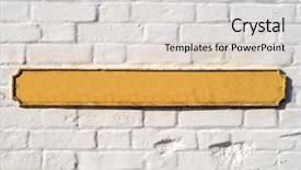  Presentation with wall street - Colorful PPT theme enhanced with blank yellow british street sign backdrop and a light gray colored foreground