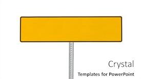  Presentation with road yellow - Slides enhanced with blank-yellow-road-sign-isolated background and a white colored foreground